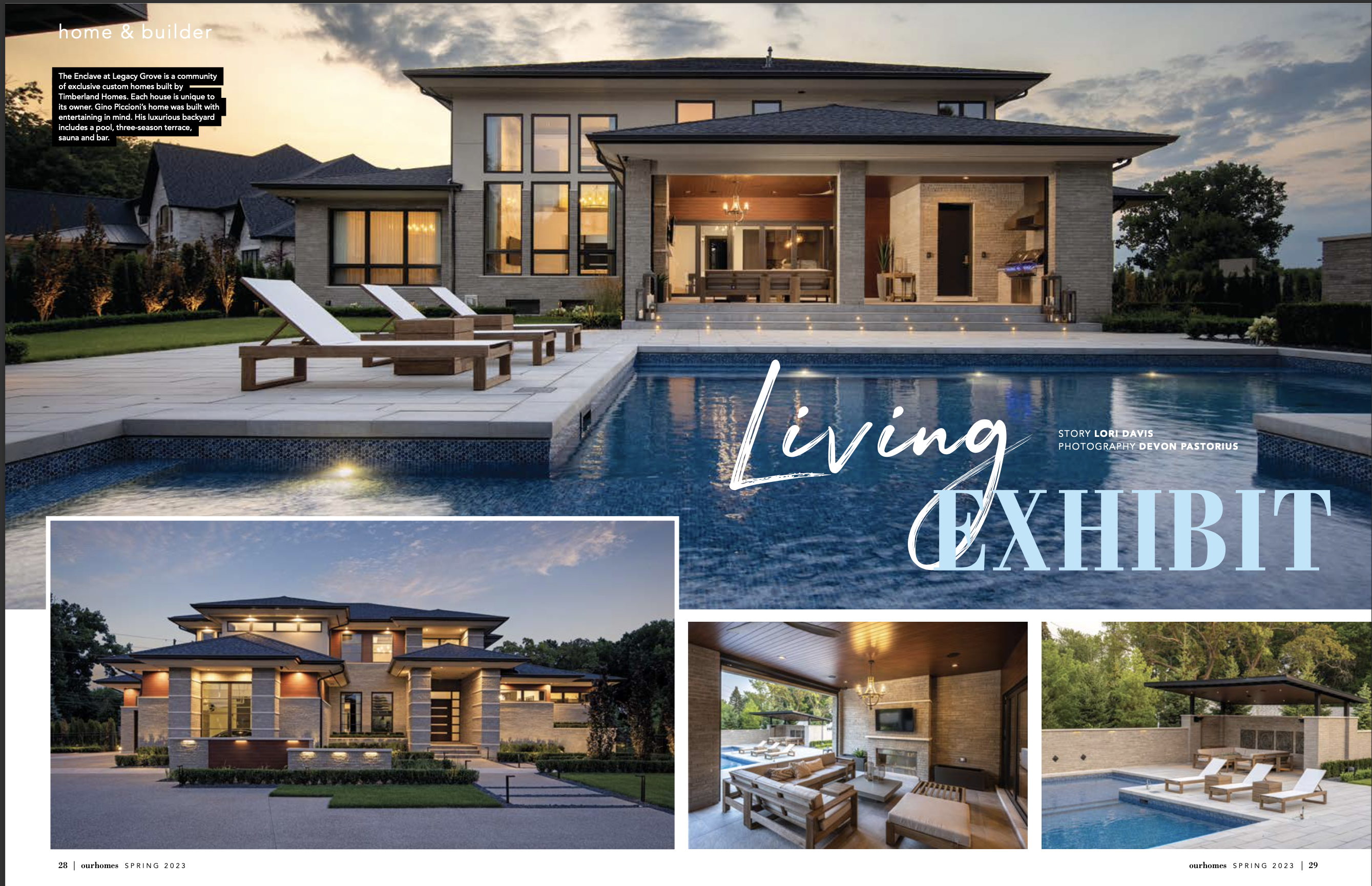 Living Exhibit: Timberland Homes Graces the Cover of Our Homes Magazine